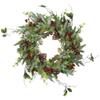 Frosted Pine and Berry Artificial Christmas Wreath 25-Inch Unlit view 1
