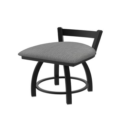 821 Catalina Low Back 18" Swivel Vanity Stool with Black Wrinkle Finish and Graph Alpine Seat