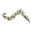 5' x 10" White Berry and Frosted Pine Christmas Garland Unlit view 1