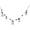 4.25' Snowflake and Reindeer Christmas Garland with Ball Ornaments - Unlit view 1
