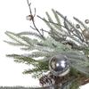 28" Artificial Pine Frosted Christmas Wreath with Silver Berries-Unlit view 3