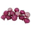 12ct Pink Mercury Glass Style Glass Christmas Ornament Set 3" view 1