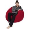 Sofa Sack Bean Bag Chair: 3' Memory Foam Furniture Bean Bag - Medium Sofa with Soft Micro Fiber Cover - Cherry Red view 3