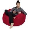 Sofa Sack Bean Bag Chair: 3' Memory Foam Furniture Bean Bag - Medium Sofa with Soft Micro Fiber Cover - Cherry Red view 4