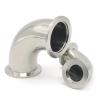 Brewing tools KF-10/16/25/40/50 Vacuum Tri Clamp 90 Degree Elbow SUS304 Stainless Sanitary Pipe Fitting Beer Brewing Diary Product Hardware Parts (Size : KF-50) view 2