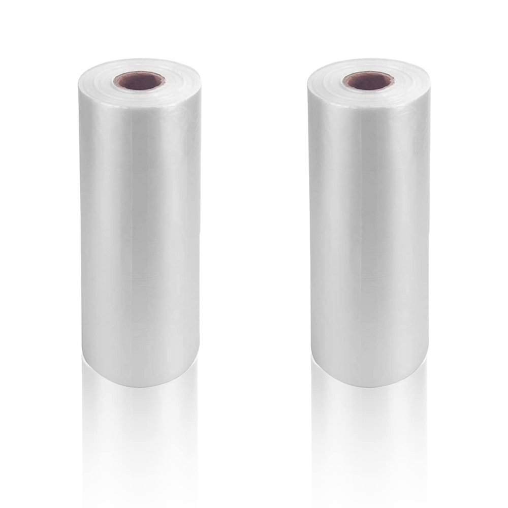 9527 Product 12" x 16" Clear Plastic Produce Bag, Food Storage Bag on a Roll, 350 Bags One Roll (2 Rolls), Freeze/Heat Clear Bag for Bread, Meat, Vegetables, Fruits