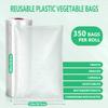 9527 Product 12" x 16" Clear Plastic Produce Bag, Food Storage Bag on a Roll, 350 Bags One Roll (2 Rolls), Freeze/Heat Clear Bag for Bread, Meat, Vegetables, Fruits view 2