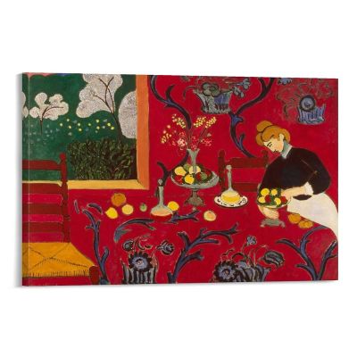 14 Paintings by Matisse - Henri Matisse - Harmony in Red Retro Poster Decorative Painting Canvas Wall Art Living Room Posters Bedroom Painting 28x42inch(70x105cm)