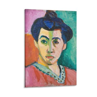 14 Paintings by Matisse - Retro Henri Matisse - Portrait of Madame Matisse with Green Stripe Poster Decorative Painting Canvas Wall Art Living Room Posters Bedroom Painting 28x42inch(70x105cm)