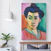 14 Paintings by Matisse - Retro Henri Matisse - Portrait of Madame Matisse with Green Stripe Poster Decorative Painting Canvas Wall Art Living Room Posters Bedroom Painting 28x42inch(70x105cm) view 4