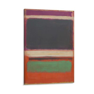 32 Paintings by Mark Rothko - Marks Rothko - No.3 No.13 (Magenta, Black, Green on Orange) Canvas Art Poster and Wall Art Picture Print Modern Family Bedroom Decor Posters 16x24inch(40x60cm)
