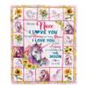 CenturyTee Personalized to My Niece Unicorn Blanket from Uncle Aunt Never Forget I Love You Niece Birthday Graduation Christmas Customized Bed Fleece Blanket (60 x 80 in Adult Size) view 1