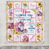 CenturyTee Personalized to My Niece Unicorn Blanket from Uncle Aunt Never Forget I Love You Niece Birthday Graduation Christmas Customized Bed Fleece Blanket (60 x 80 in Adult Size) view 3