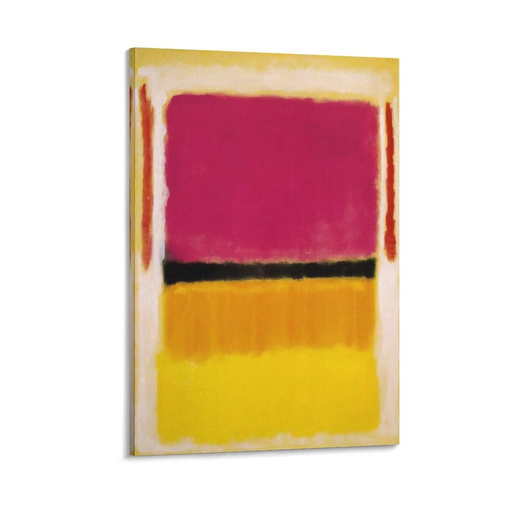 32 Paintings by Mark Rothko - Marks Rothko - Violet, Black, Orange, Yellow on White And Red - Abstract Art Poster Decorative Painting Canvas Wall Art Living Room Posters Bedroom Painting 20x30inch(50x