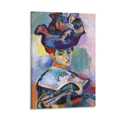 14 Paintings by Matisse - Henri Matisse - Woman with A Hat Vintage Poster Decorative Painting Canvas Wall Art Living Room Posters Bedroom Painting 28x42inch(70x105cm)