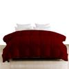 1 Piece Box Stitched Eastern King 116'' x 108'' Comforter Quilted Microfiber Down Alternative 800TC All Season Corner Tabs Burgundy Comforter view 1