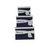 Global Furniture Outlet 11.5" x 12" x 8.5" White Blue Fabric Boxes with Cover Set of 3 view 1
