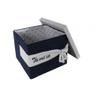 Global Furniture Outlet 11.5" x 12" x 8.5" White Blue Fabric Boxes with Cover Set of 3 view 2