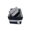 Global Furniture Outlet 11.5" x 12" x 8.5" White Blue Fabric Boxes with Cover Set of 3 view 3