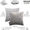 18 X 18 Throw Pillow Goose Down Feather, Square Couch Pillow Rare Grey Arctic Wolf - Fabulous Faux Fur Case & Shell, 1 PCS, 2-Tone Decorative Luxury Style - Sofa, Bedroom, Adjustable Fill Zipper view 4