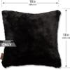 18 X 18 Throw Pillow Case ONLY, Lumbar Couch Pillow Case Limited 2-Tone Baby Black Panther Faux Fur Pillowcase 1 PCS, Decorative Luxury Style Cushion Cover for Sofa, Bedroom, ECT Covers,Hidden Zipper view 3