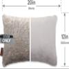 12 X 20 Throw Pillow Case ONLY, Lumbar Couch Pillow Case Rare 2-Tone Grey Arctic Wolf Faux Fur Pillowcase 1 PCS, Decorative Luxury Style Cushion Cover for Sofa, Bedroom, Covers Hidden Zipper view 3