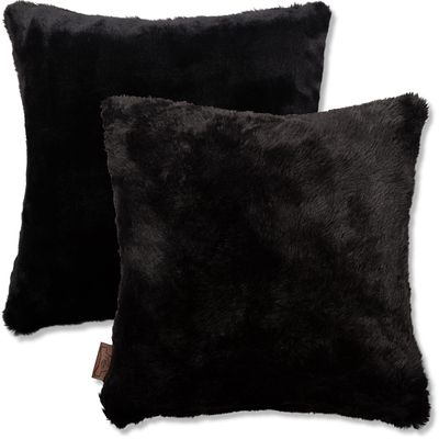 18 X 18 Throw Pillow Shredded Memory Foam, Square Couch Pillow Limited Baby Black Panther Fabulous Faux Fur Case & Shell, 1 PCS, 2-Tone Decorative Luxury Style - Sofa, Bedroom, Adjustable Fill Zipper