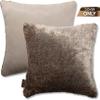 18 X 18 Throw Pillow Case ONLY, Lumbar Couch Pillow Case Limited 2-Tone Baby Chinchillas - Faux Fur Pillowcase 1 PCS, Decorative Luxury Style Cushion Cover for Sofa, Bedroom, Covers Hidden Zipper view 2