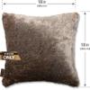 18 X 18 Throw Pillow Case ONLY, Lumbar Couch Pillow Case Limited 2-Tone Baby Chinchillas - Faux Fur Pillowcase 1 PCS, Decorative Luxury Style Cushion Cover for Sofa, Bedroom, Covers Hidden Zipper view 3