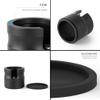 C/M Espresso Tamping Station, Metal Coffee Portafilter Holder, Adjustable Espresso Tamper Mat Stand, Espresso Tamper Mat, Great Alternative Barista Espresso Tamping Mat, 58mm Portafilters, Black view 4