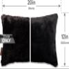 12 X 20 Throw Pillow Case ONLY, Lumbar Couch Pillow Cover Limited 2-Tone Baby Black Panther Faux Fur Pillowcase 1 PCS, Decorative Luxury Style Cushion Cover for Sofa, Bedroom, Covers, Hidden Zipper view 3