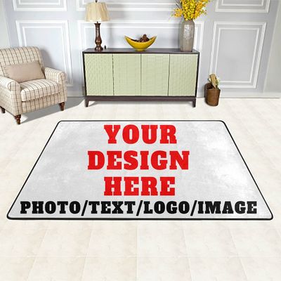 ADAPTOR Custom Extra Large Floor Mat, Add Your Own Text Image Non-Slip Rectangular Bath Mat Washable Bathroom Soft Kitchen Floor Area Rugs for Home Garage Office 72'' x 48''