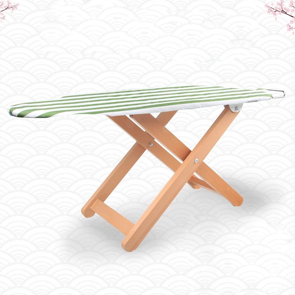 Folding Solid Wood Ironing Rack Small Japanese Desktop Shoulder Ironing Station Reinforcement Ironing Board 70/37 / 40cm (Color : B)