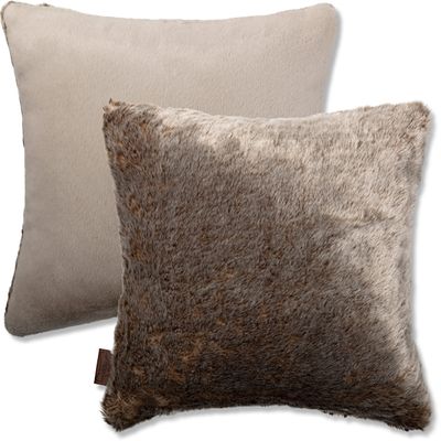 18 X 18 Throw Pillow Microbead Fill, Square Couch Pillow Ultra Rare Chinchillas - Fabulous Faux Fur Case & Shell, 1 PCS, 2-Tone Decorative Luxury Style - Sofa, Bedroom, Adjustable Fill Zipper