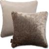 18 X 18 Throw Pillow Microbead Fill, Square Couch Pillow Ultra Rare Chinchillas - Fabulous Faux Fur Case & Shell, 1 PCS, 2-Tone Decorative Luxury Style - Sofa, Bedroom, Adjustable Fill Zipper view 1