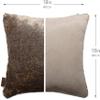 18 X 18 Throw Pillow Microbead Fill, Square Couch Pillow Ultra Rare Chinchillas - Fabulous Faux Fur Case & Shell, 1 PCS, 2-Tone Decorative Luxury Style - Sofa, Bedroom, Adjustable Fill Zipper view 3