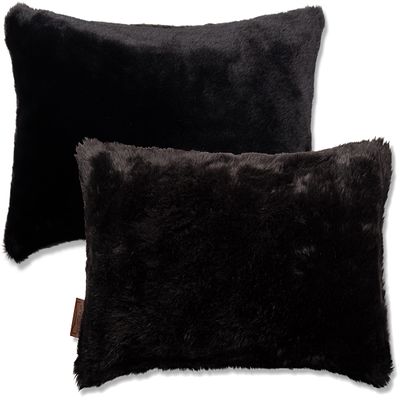 12 X 20 Throw Pillow Microbead Fill Lumbar Rectangle Couch Pillow Limited Baby Black Panther 2-Tone Fabulous Faux Fur 1 PCS, 2-Tone Decorative Luxury Style for Sofa, Bedroom, Adjustable Fill Zipper