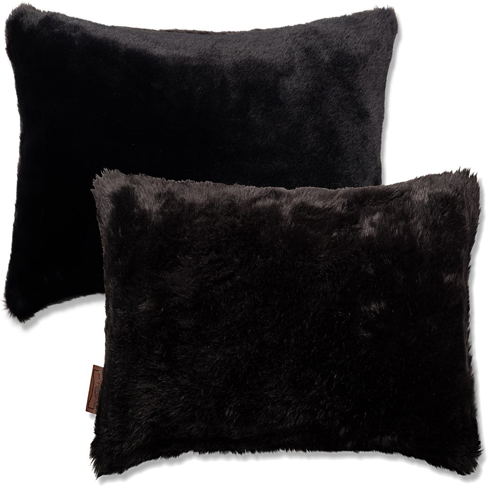 12 X 20 Throw Pillow Microbead Fill Lumbar Rectangle Couch Pillow Limited Baby Black Panther 2-Tone Fabulous Faux Fur 1 PCS, 2-Tone Decorative Luxury Style for Sofa, Bedroom, Adjustable Fill Zipper
