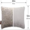12 X 20 Throw Pillow Microbead Fill Rectangle Couch Pillow Limited Grey Arctic Wolf Fur Pillowcase 1 PCS, 2-Tone Fabulous Faux Fur Decorative Luxury Style for Sofa, Bedroom, Adjustable Fill Zipper view 3