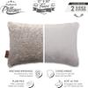 12 X 20 Throw Pillow Microbead Fill Rectangle Couch Pillow Limited Grey Arctic Wolf Fur Pillowcase 1 PCS, 2-Tone Fabulous Faux Fur Decorative Luxury Style for Sofa, Bedroom, Adjustable Fill Zipper view 4