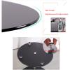 ZSH Coffee Table, Tempered Glass Bedside Tables, 2 Tier Round Sofa Side End Tables Stainless Steel Legs,Storage Shelf for Living Room (Color : A) view 3