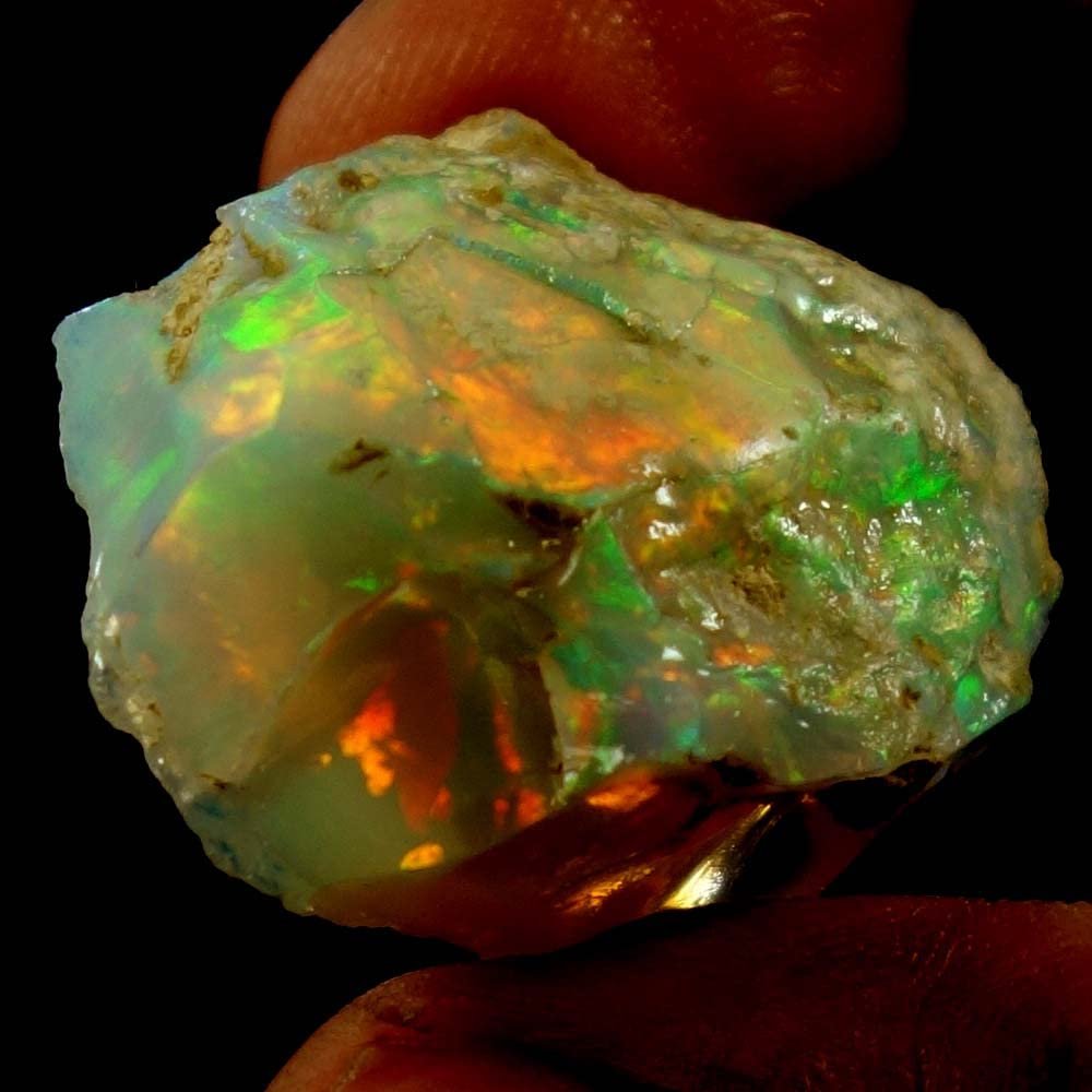 Dazzlegems Ultra Fire Opal Rough Gemstone, Raw Crystals Gemstone, Ethiopian Opal Rock, Jewelry Making Supplies, Chakra Healing, Energy Stone, Reiki, Meditation, Art-Crafts-Diy Stone 47.85 Cts,