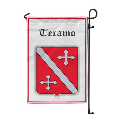TERAMO Italy Coat Of Arms 12x19 Inches Double Sided Garden Flag