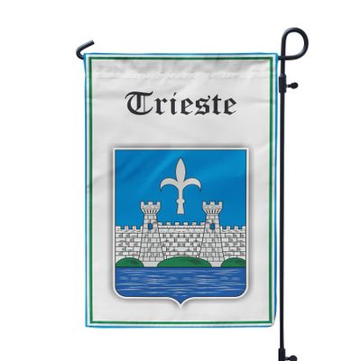 TRIESTE Italy Coat Of Arms 12x19 Inches Double Sided Garden Flag