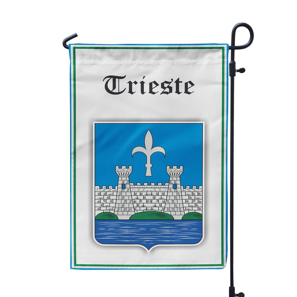 TRIESTE Italy Coat Of Arms 12x19 Inches Double Sided Garden Flag