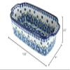 Blue Rose Polish Pottery - Blue Kalina Loaf Baker - 9.25" x 5" - Ceramic Bread Baking Dish for Baking & Serving Loaves view 3
