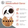 50 Pack 1" Small Round Head Iron Clavos Decorative Nails  Unfinished  Handmade Rustic Round Fasteners for Farmhouse Shutter, Faux Wood Beams, Barn Door, Shutters, and Gates  Ornamental Wood Accent view 2