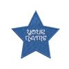 Custom"Your Name" Christmas Stocking Name Tag 2.5" Embroidered Patch Iron-On or Sew-On/Royal Blue and White Personalized Applique - Festive Font - Clothing - Merry Christmas, Ornament, Bell, Star view 1