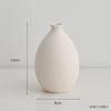 Home Decor Vase Simple Decorative Ceramic Vase Office Desktop Decoration White Vase Home Living Room Flower Arrangement Vase (White-Height 13cm) view 2