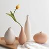 Home Decor Vase Simple Decorative Ceramic Vase Office Desktop Decoration White Vase Home Living Room Flower Arrangement Vase (White-Height 13cm) view 4